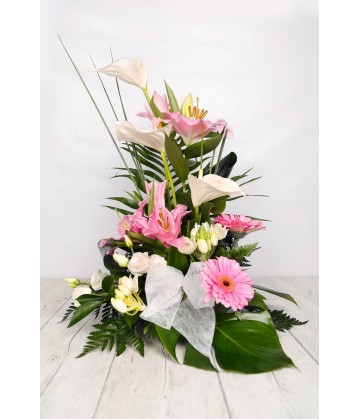 Arrangement one tone face pink and white