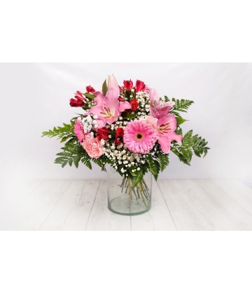 Bouquet varied salmon pink