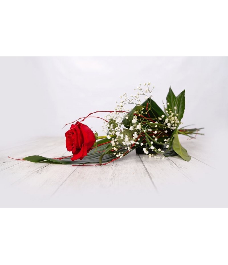 (RO104) Individual red rose 